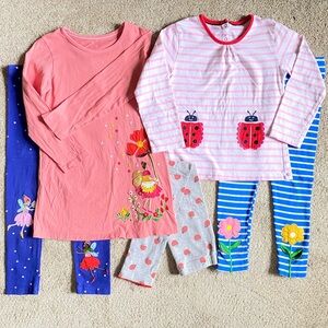 Mini Boden Knock-off Dress, Shirt, and Leggings Size 5-6